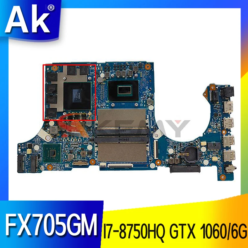 Материнская плата FX705GM для ASUS TUF Gaming FX705G FX705GM, 17,3 дюйма, материнская плата с процессором I7-8750HQ GTX 1060/6G
Материнская плата FX705GM для ASUS TUF Gaming FX705G FX705GM, 17,3 дюйма, материнская плата с процессором I7-8750HQ GTX 1060/6G