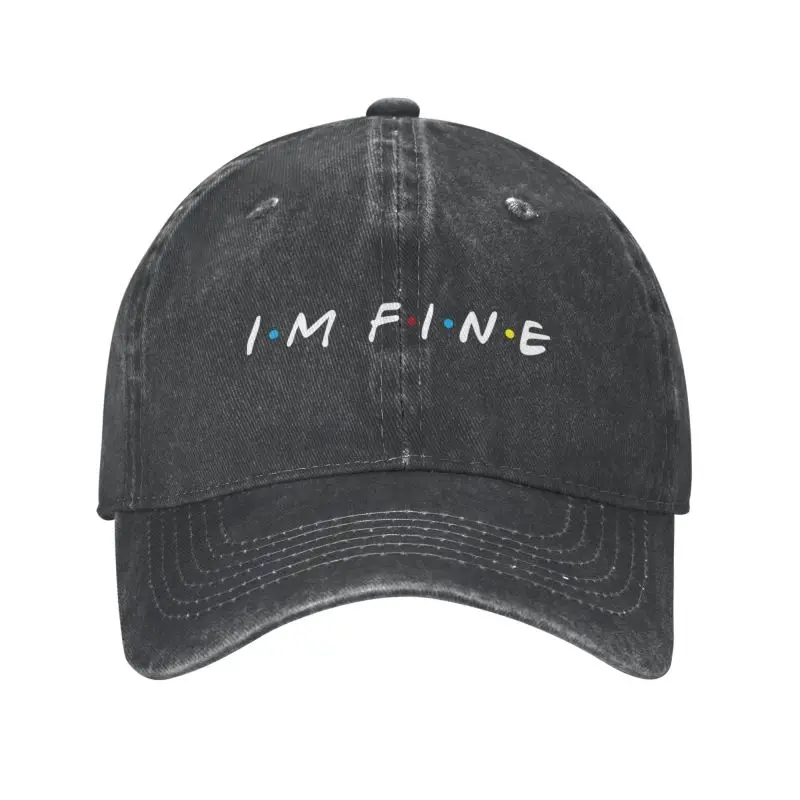 Personalized Cotton Tv Show Friends Funny Quote Baseball Cap Sports Men Women's Adjustable I'm Fine Dad Hat Spring
Personalized Cotton Tv Show Friends Funny Quote Baseball Cap Sports Men Women's Adjustable I'm Fine Dad Hat Spring