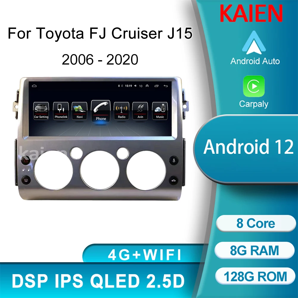 KAIEN For Toyota FJ Cruiser J15 2006-2020 Android 12 Auto Navigation GPS Car Radio DVD Multimedia Video Player Stereo Carplay 4G
KAIEN For Toyota FJ Cruiser J15 2006-2020 Android 12 Auto Navigation GPS Car Radio DVD Multimedia Video Player Stereo Carplay 4G
