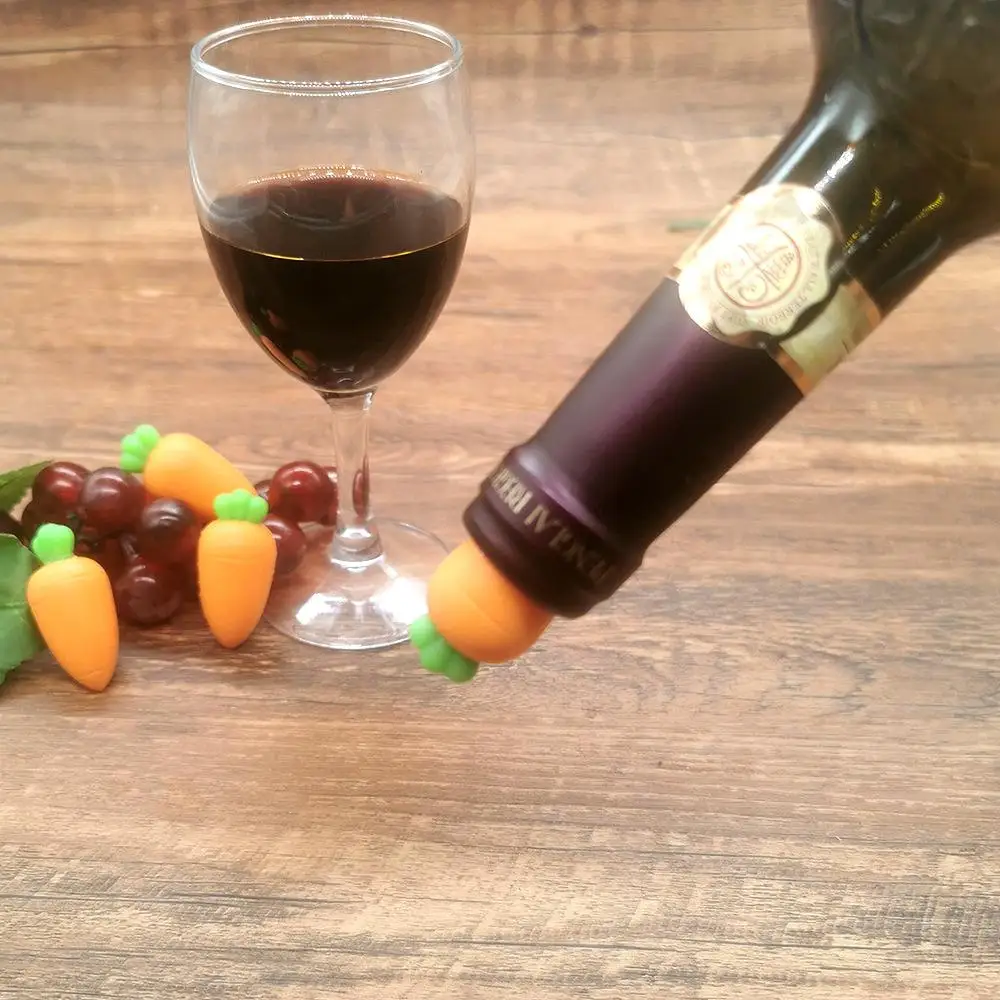 Silicone Wine Bottle Stopper Sealed Plug Reusable Leak Proof Carrot Champagne Beer Whiskey Keep Fresh Kitchen Bar Accessories
Silicone Wine Bottle Stopper Sealed Plug Reusable Leak Proof Carrot Champagne Beer Whiskey Keep Fresh Kitchen Bar Accessories