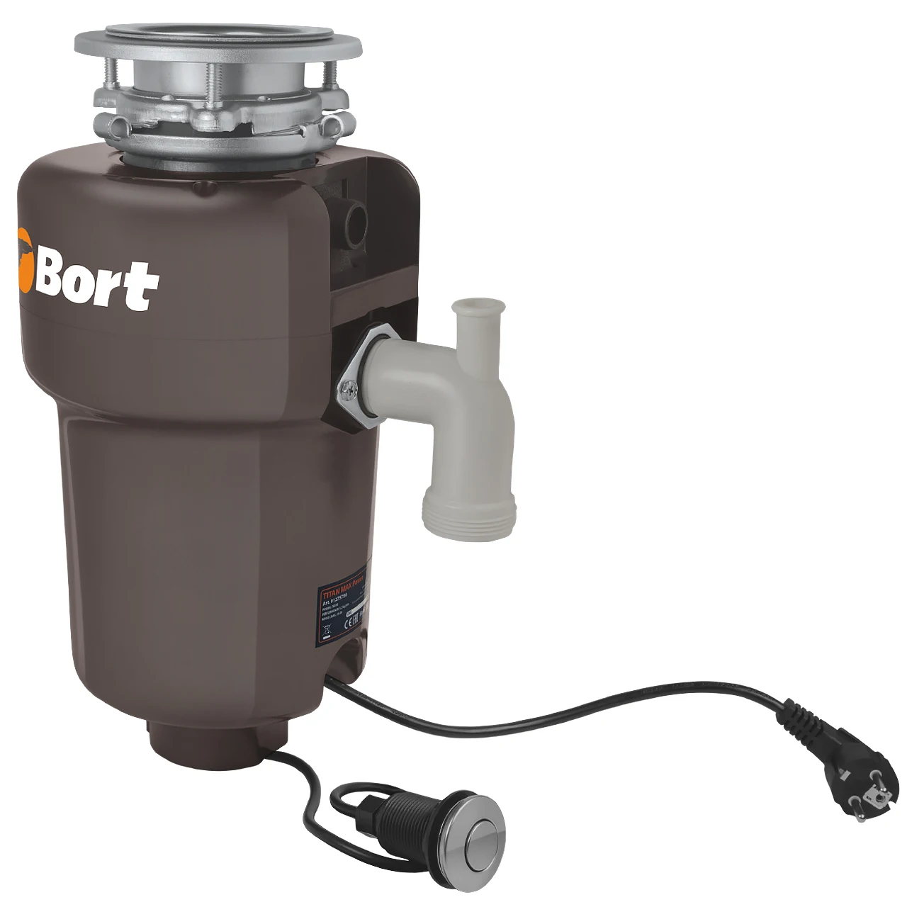 Измельчитель отходов Bort TITAN 5000 (Мощность 560 Вт/ 0.75 л.с 3200 об/мин объем камеры 1.4 л