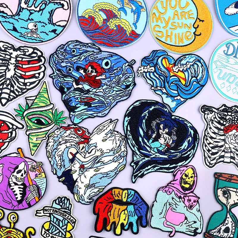 Van Gogh Patch Wave Embroidered Patches On Clothes DIY Iron On Patches For Clothing Jesus Embroidery Patch Skull Badges Applique
Van Gogh Patch Wave Embroidered Patches On Clothes DIY Iron On Patches For Clothing Jesus Embroidery Patch Skull Badges Applique