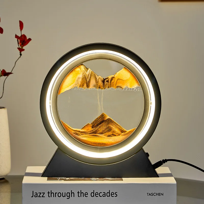 10/12Inch 3D Hourglass Table Lamp Sandscape Moving Sand Art Led Light Glass Quicksand Painting Bedside Night Light Home Decor
10/12Inch 3D Hourglass Table Lamp Sandscape Moving Sand Art Led Light Glass Quicksand Painting Bedside Night Light Home Decor