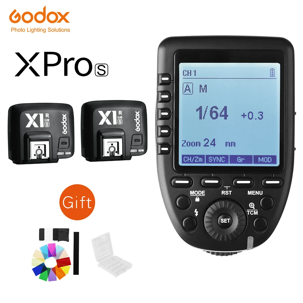 In Stock GODOX XPro-S TTL 2.4G Wireless High Speed Sync X system Trigger + Godox 2x X1R-S Receiver For Sony Cameras
In Stock GODOX XPro-S TTL 2.4G Wireless High Speed Sync X system Trigger + Godox 2x X1R-S Receiver For Sony Cameras