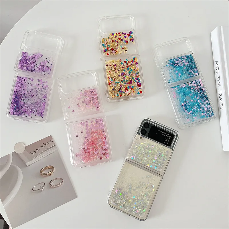 Luxury Glitter Hearts Quicksand Phone Case for Samsung Galaxy Z Flip 3 Z Flip 4 Hard PC Back Cover for ZFlip3 ZFlip4 Cases Shell 
Luxury Glitter Hearts Quicksand Phone Case for Samsung Galaxy Z Flip 3 Z Flip 4 Hard PC Back Cover for ZFlip3 ZFlip4 Cases Shell