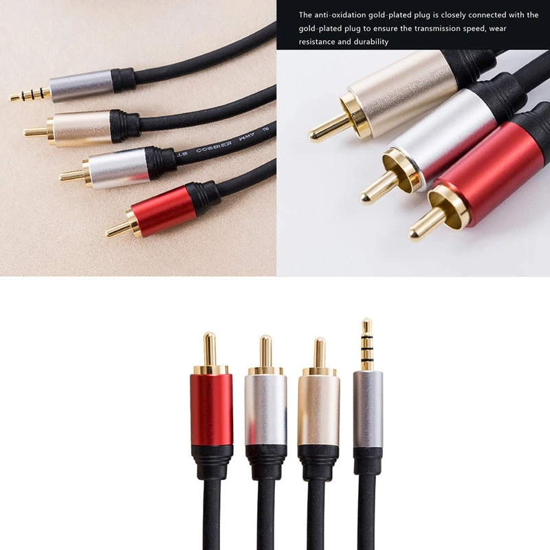 3.5Mm To RCA Cable Audio Cable 3.5Mm Jack To AV Converter Cable Metal Shell For Stereo VCD DVD Computer
3.5Mm To RCA Cable Audio Cable 3.5Mm Jack To AV Converter Cable Metal Shell For Stereo VCD DVD Computer