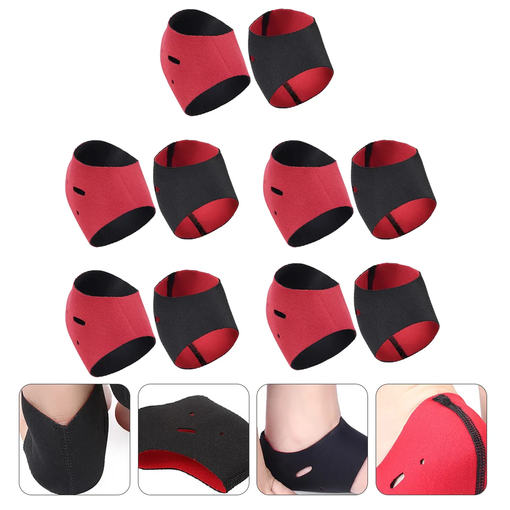 

5 Pairs Practical Heel Cover Protections Ankle Pads Keeping Warm Covers