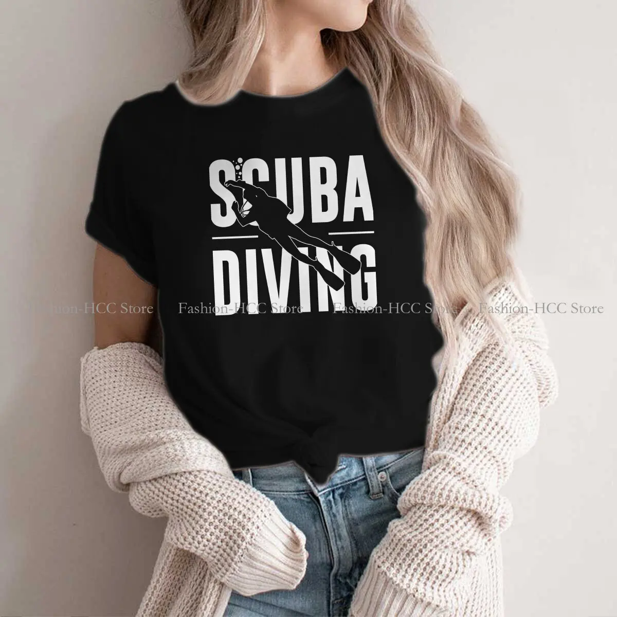 Dive Scuba Diving Polyester TShirt for Women Apparel With a Suba Diver Basic Summer Sweatshirts T Shirt Novelty Trendy
Dive Scuba Diving Polyester TShirt for Women Apparel With a Suba Diver Basic Summer Sweatshirts T Shirt Novelty Trendy