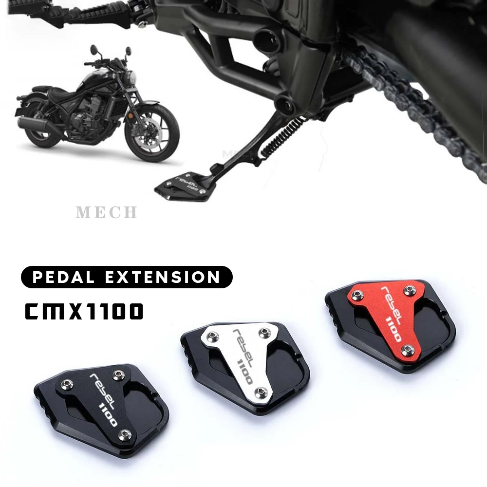 

FOR HONDA REBEL CMX1100 CMX 1100 2021 Side Stand Enlarger Motorcycle Kickstand CNC CM1100 Enlarge Extension