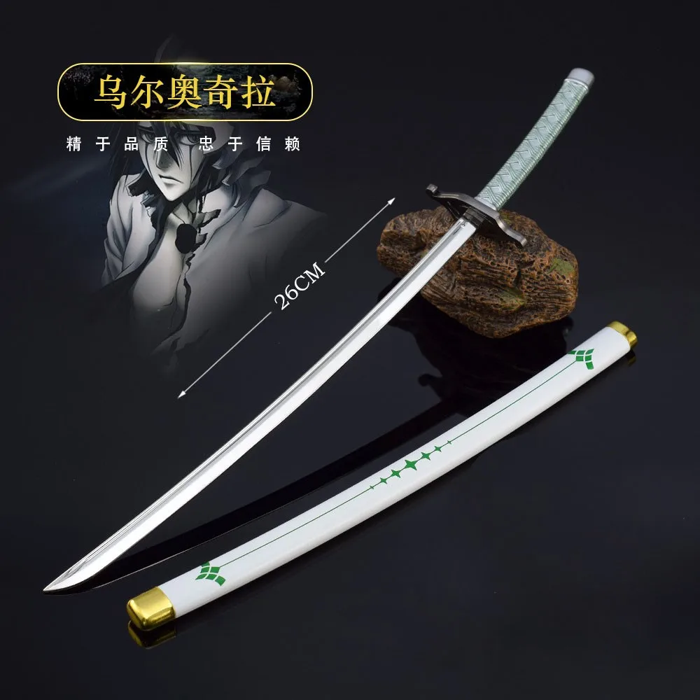 26 см Bleach аниме копия Zanpakuto Murcielago Katana металлическая модель оружия Ulquiorra 1:6