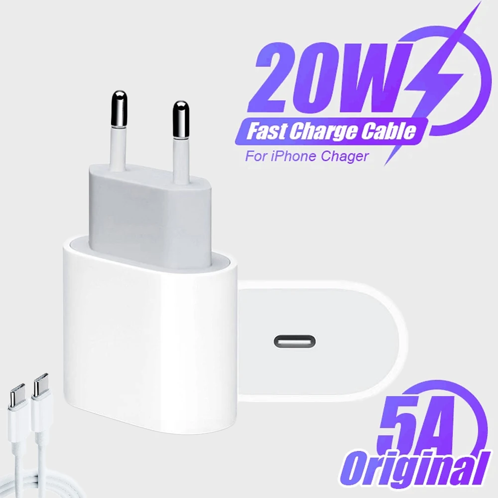 For iPhone Charger PD 20W Charger For iPhone 14 13 12 Pro Max Mini X XS XR 8 Plus AirPods Fast Charge Cable USB Type C Chargers
For iPhone Charger PD 20W Charger For iPhone 14 13 12 Pro Max Mini X XS XR 8 Plus AirPods Fast Charge Cable USB Type C Chargers
