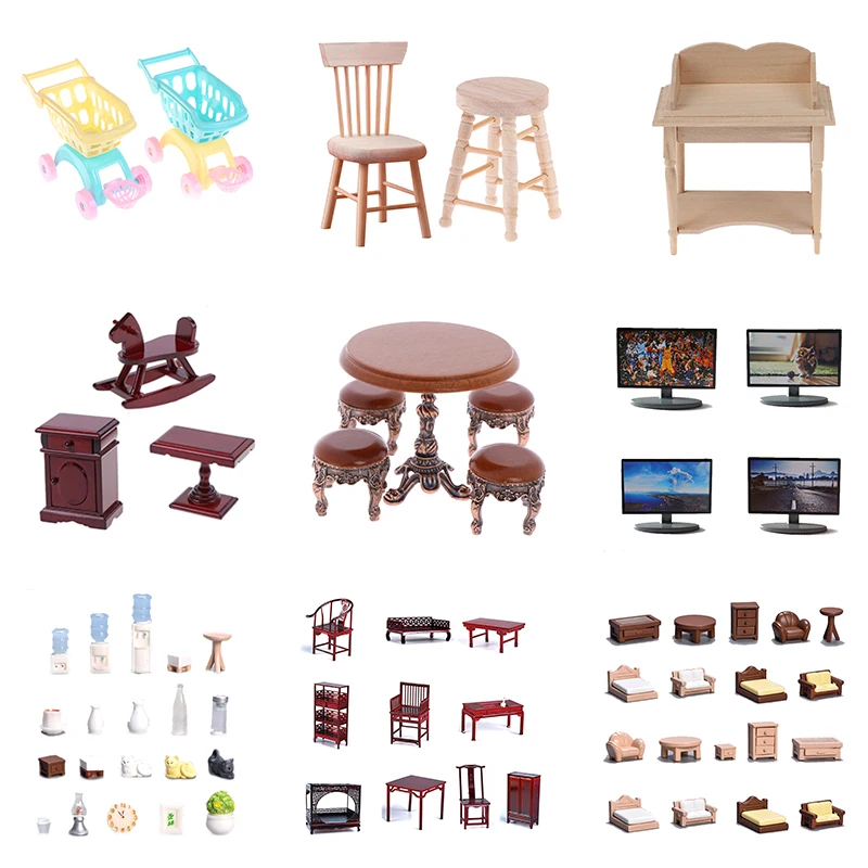1:12 Miniature Furniture Wood Cabinet Stool Sofa Toys Dolls Kids Baby Room Play Toy DIY Miniatura Dollhouse Furniture For kids
1:12 Miniature Furniture Wood Cabinet Stool Sofa Toys Dolls Kids Baby Room Play Toy DIY Miniatura Dollhouse Furniture For kids