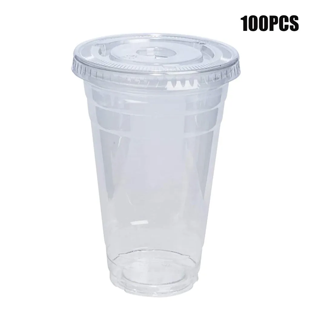 100 Sets Disposable Cup With Dome Lid Plastic Iced Cold Drink Coffee Tea Smoothie Transparent Non-slip Home Portable Accessories
100 Sets Disposable Cup With Dome Lid Plastic Iced Cold Drink Coffee Tea Smoothie Transparent Non-slip Home Portable Accessories