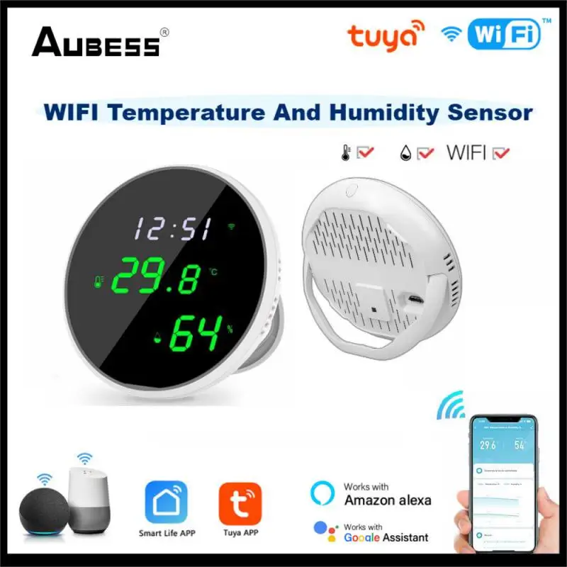Умный датчик температуры и влажности Aubess Tuya, Wi-Fi датчик с беспроводным ЖК-дисплеем, будильником, поддержкой Alexa и Google Home Assistant
Умный датчик температуры и влажности Aubess Tuya, Wi-Fi датчик с беспроводным ЖК-дисплеем, будильником, поддержкой Alexa и Google Home Assistant