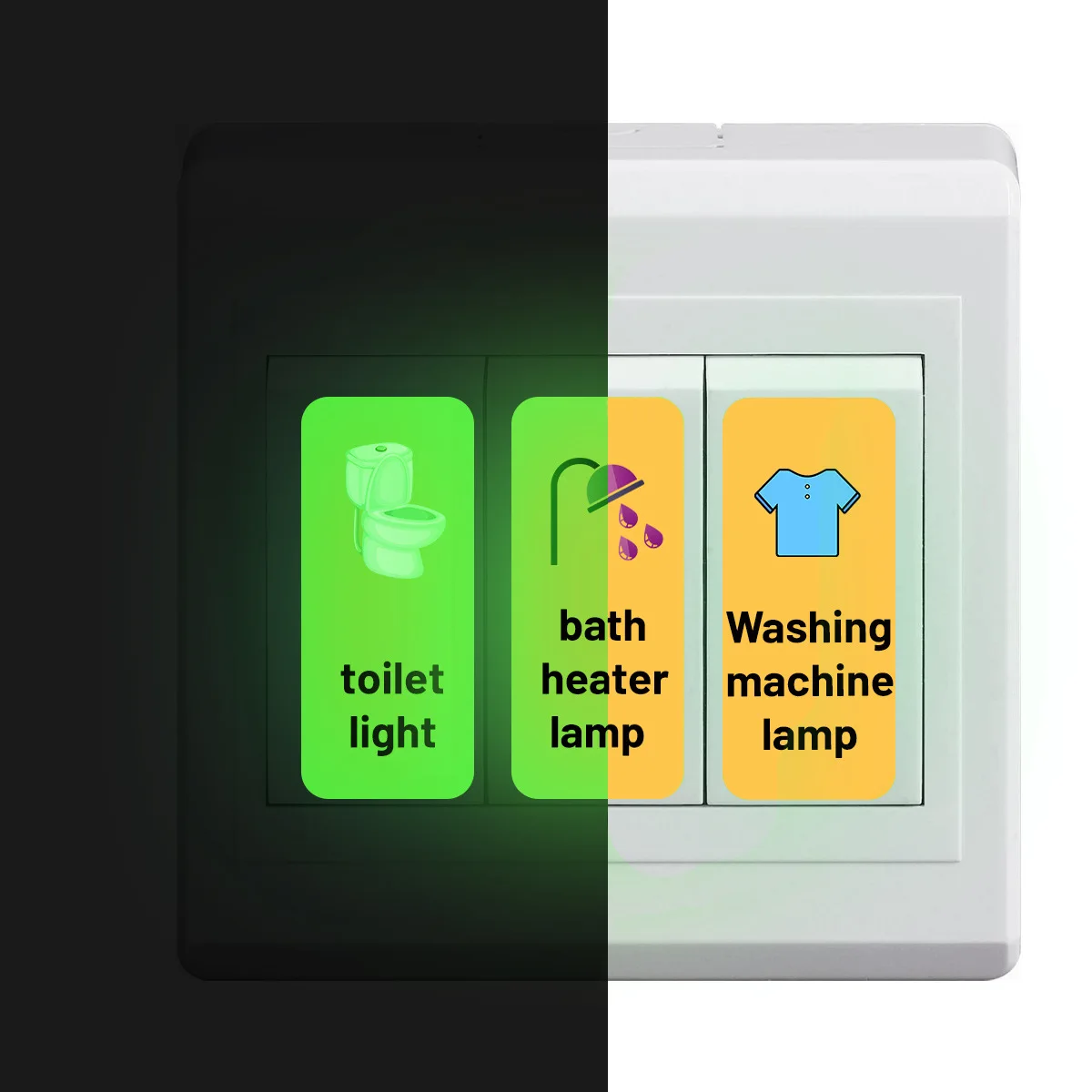 Creative Multifunction Glow In The Dark Switch Light Logo Luminous Wall Stickers Living Room Bedroom Home Decor Sticker
Creative Multifunction Glow In The Dark Switch Light Logo Luminous Wall Stickers Living Room Bedroom Home Decor Sticker