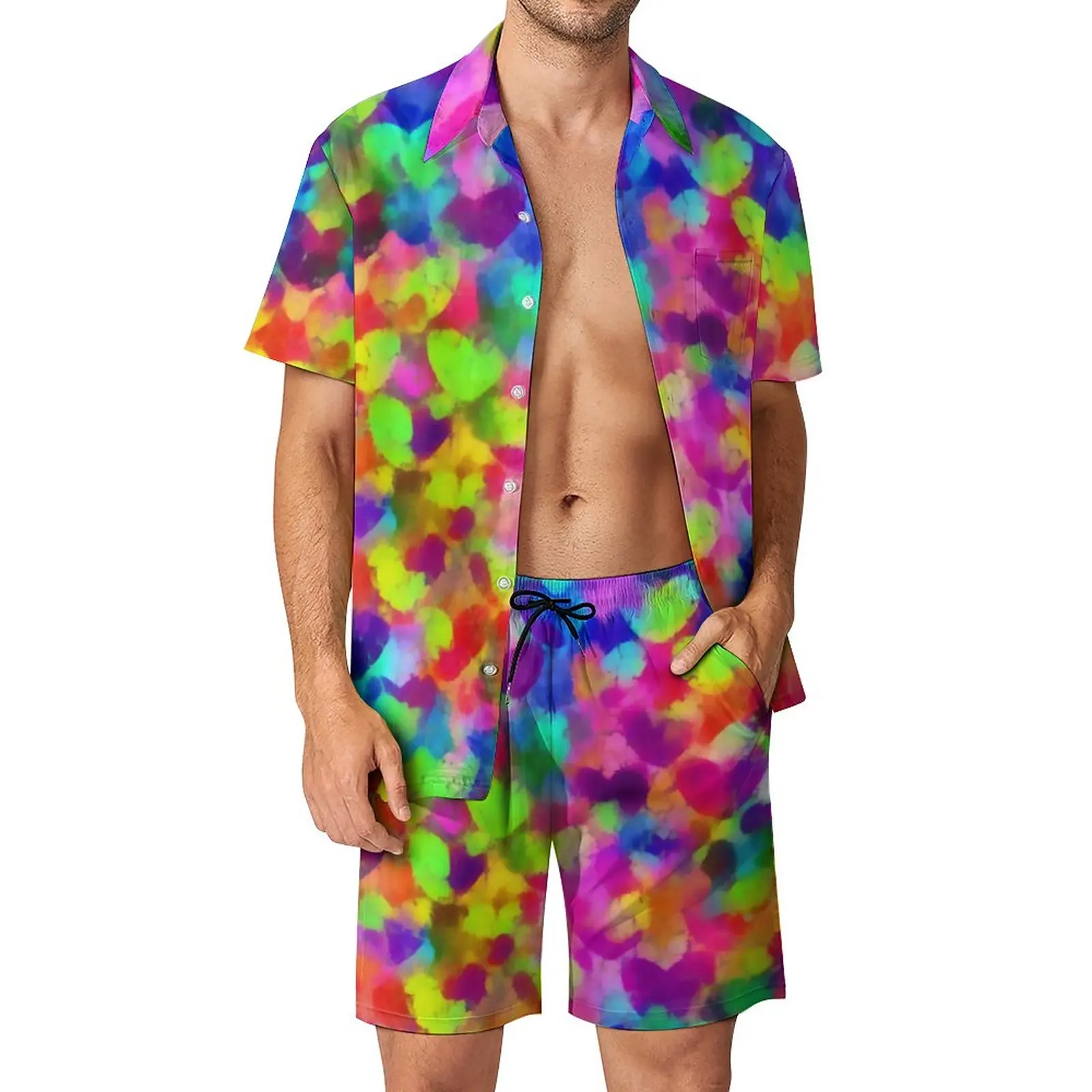 Abstract Heart Print Men Sets Colorful Hearts Streetwear Casual Shirt Set Short Sleeve Shorts Summer Beach Suit Plus Size
Abstract Heart Print Men Sets Colorful Hearts Streetwear Casual Shirt Set Short Sleeve Shorts Summer Beach Suit Plus Size
