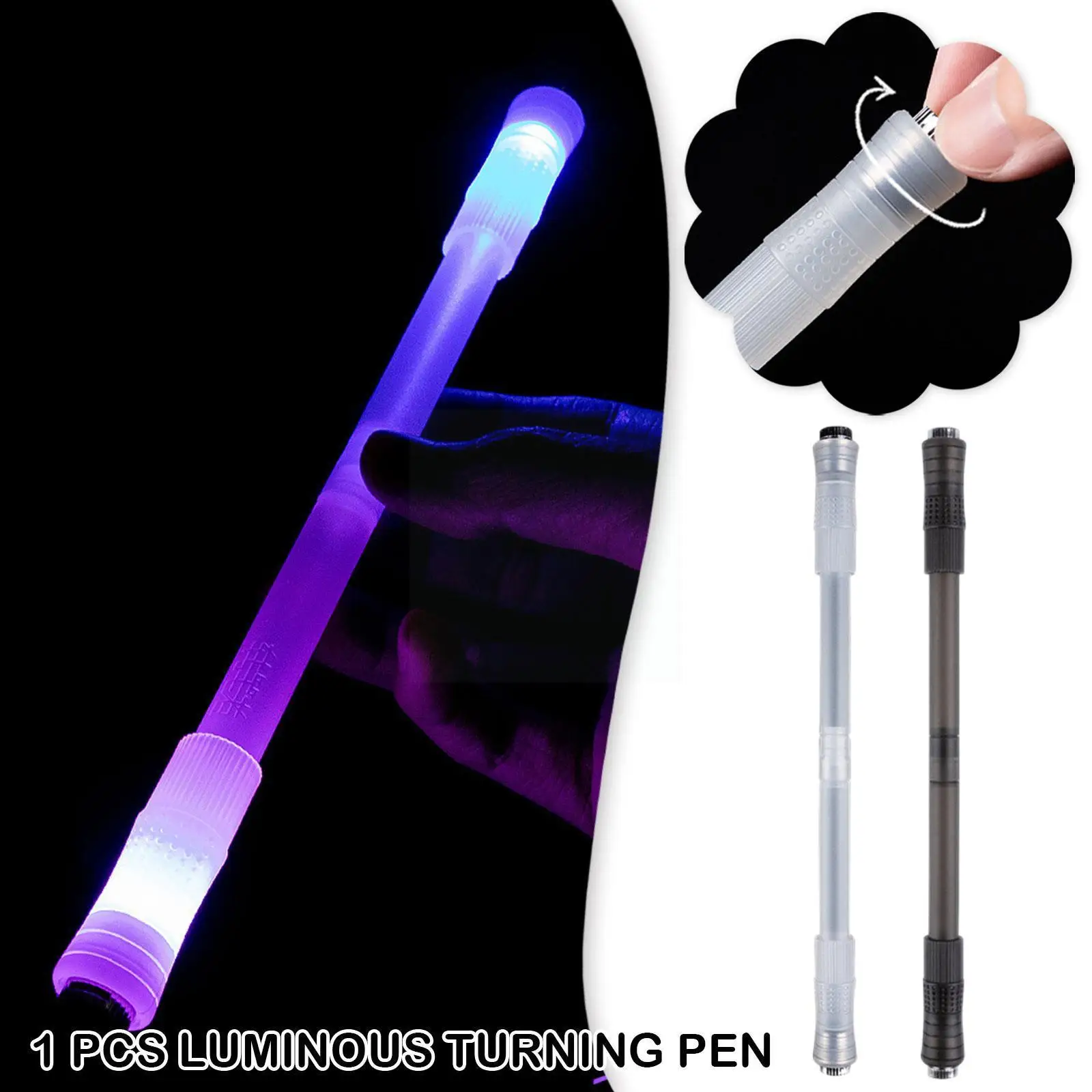 Glow Rotating Ballpoint Pen Colorful LED Light Finger Gel Gel Rotating Pen Rotating Turn Pen Flash Color Creative Pen Stude C2S2
Glow Rotating Ballpoint Pen Colorful LED Light Finger Gel Gel Rotating Pen Rotating Turn Pen Flash Color Creative Pen Stude C2S2