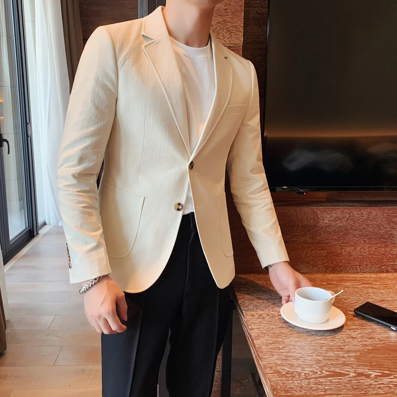 2022 Autumn Winter Luxury Cotton Blazer Jacket Men Clothing Simple Slim Fit Long Sleeve Casual Business Suit Coats Size S-5XL
2022 Autumn Winter Luxury Cotton Blazer Jacket Men Clothing Simple Slim Fit Long Sleeve Casual Business Suit Coats Size S-5XL