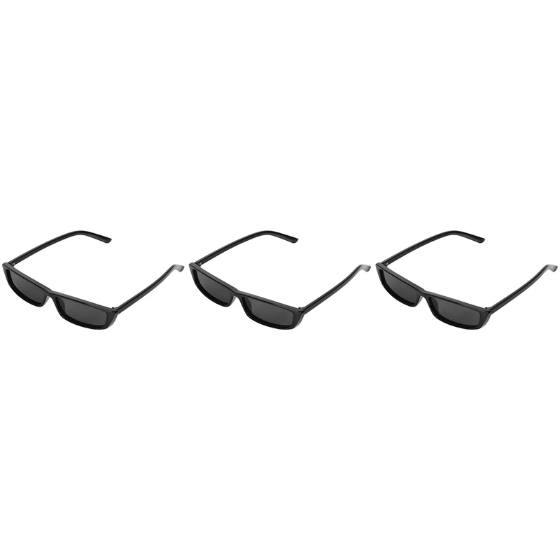 3X Vintage Rectangle Sunglasses Women Small Frame SunGlasses Retro Eyewear S17072 black frame black
3X Vintage Rectangle Sunglasses Women Small Frame SunGlasses Retro Eyewear S17072 black frame black