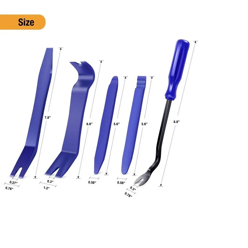 5pcs Trim Removal Tool Nylon Fiber For Car Audio Installing Removing Automotive Interior Repairing Furniture Restoration
5pcs Trim Removal Tool Nylon Fiber For Car Audio Installing Removing Automotive Interior Repairing Furniture Restoration
