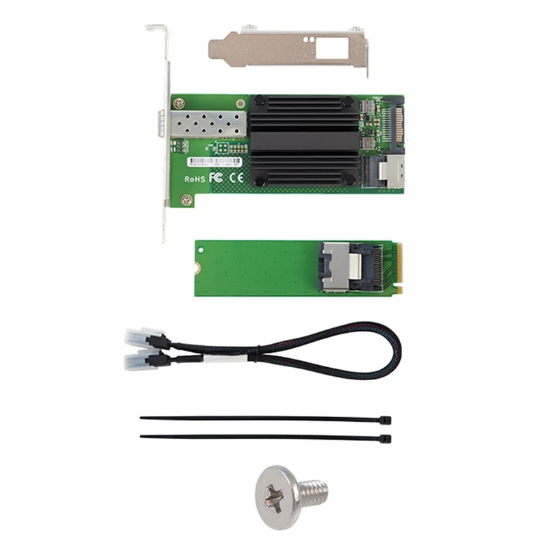 SFP + M.2 10G для чипа 82599 EN сетевой адаптер Ethernet с одним портом без оптоволоконного