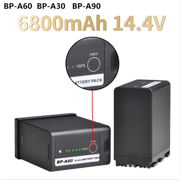 1-5 шт., 6800 мАч, 14,4 В, батарея BPA60 BP-A60 для Canon EOS C200 C200B C220B C300 MK II
1-5 шт., 6800 мАч, 14,4 В, батарея BPA60 BP-A60 для Canon EOS C200 C200B C220B C300 MK II