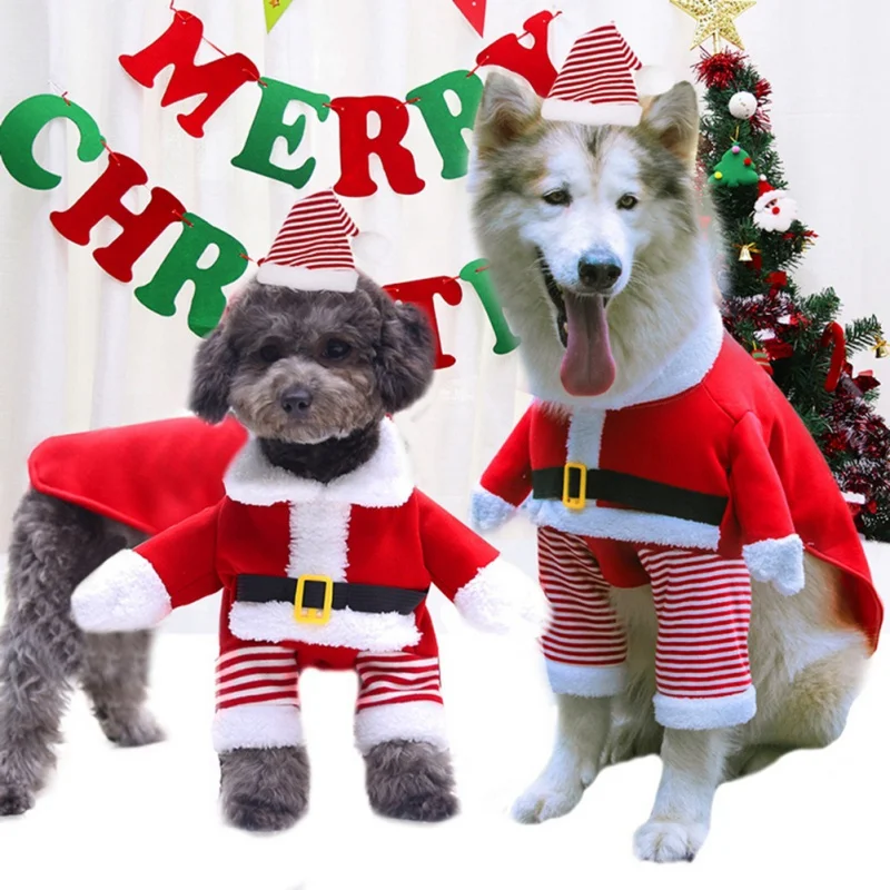 Pet Dog Christmas Clothes Hat Suit Dog Suit with Cap Santa Claus Dog Costume Red Wool S-7XL for Small Medium Dog Cats Dog Coats
Pet Dog Christmas Clothes Hat Suit Dog Suit with Cap Santa Claus Dog Costume Red Wool S-7XL for Small Medium Dog Cats Dog Coats