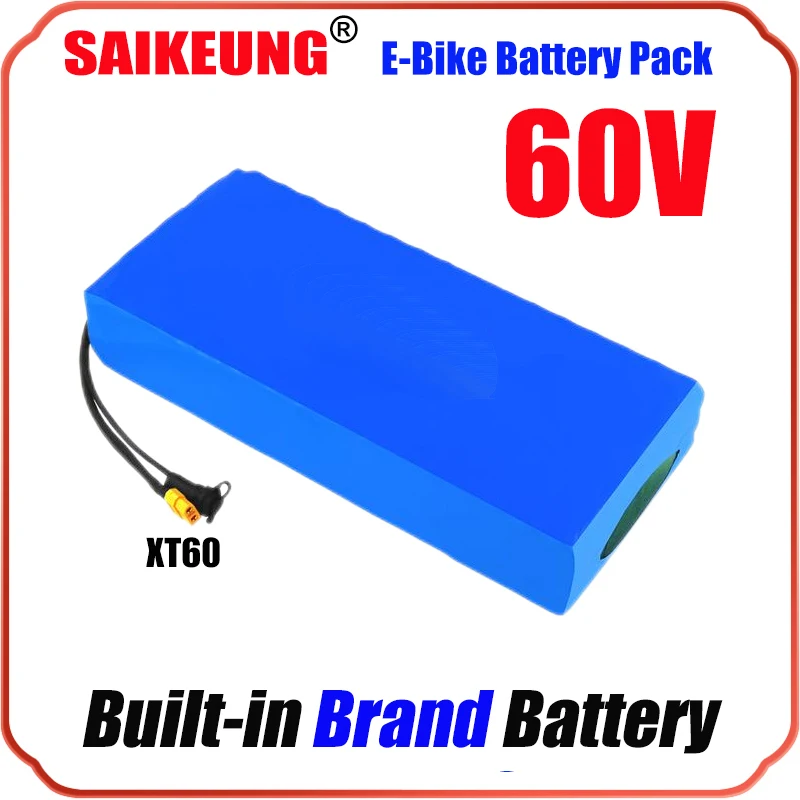 60V 72v Electric Bike Motor Scooter Ebike 20Ah 30Ah 40Ah 50Ah 60Ah 250w-3000W High Power 18650 Lithium Ion Battery Pack with BMS
60V 72v Electric Bike Motor Scooter Ebike 20Ah 30Ah 40Ah 50Ah 60Ah 250w-3000W High Power 18650 Lithium Ion Battery Pack with BMS