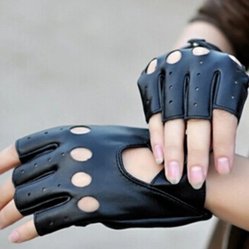 1 Pair Fashion Motor Punk Gloves Unisex Black PU Leather Fingerless Gloves Solid Female Half Finger Driving Women Men
1 Pair Fashion Motor Punk Gloves Unisex Black PU Leather Fingerless Gloves Solid Female Half Finger Driving Women Men