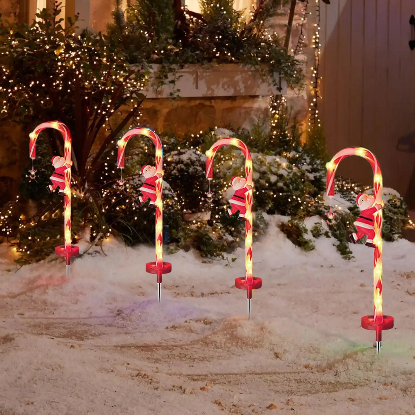 2pcs Solar Christmas Candy Cane Lights Garden Lights Outdoor Waterproof Festival Decoration Atmosphere Lawn Decoration Lights
2pcs Solar Christmas Candy Cane Lights Garden Lights Outdoor Waterproof Festival Decoration Atmosphere Lawn Decoration Lights