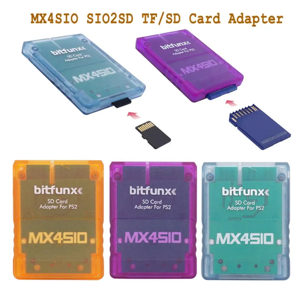 Для игровых консолей PS2 видеоконсоли с прозрачным корпусом кардридер MX4SIO SIO2SD SD/TF