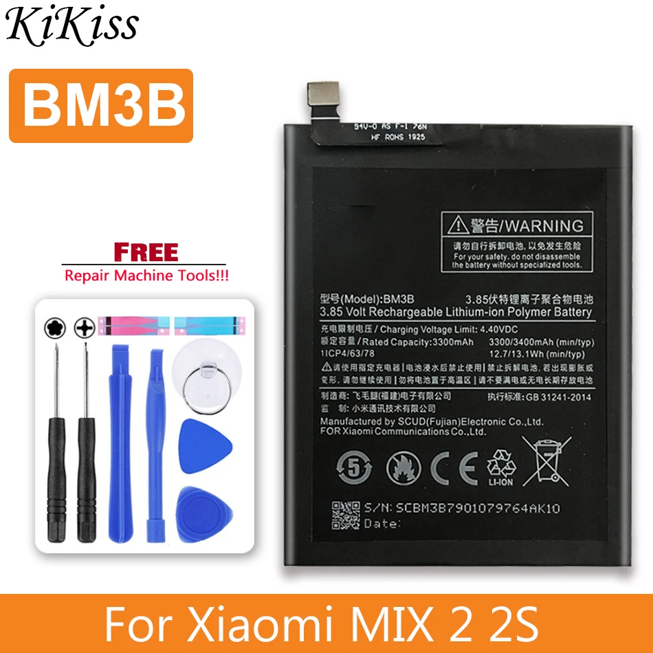 BM3B Battery For Xiaomi MIX 2 2S 3300mAh For Xiao mi MIX2 BM 3B with Track Code
BM3B Battery For Xiaomi MIX 2 2S 3300mAh For Xiao mi MIX2 BM 3B with Track Code