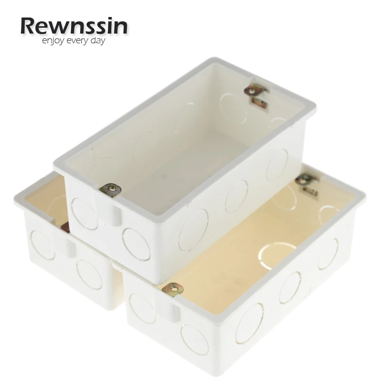 

Rewnssin 146 Type Mounting Box,Sockets And Switches Hidden Internal Junction Back Cassette,White Plastic Wall Built-in Dark Box