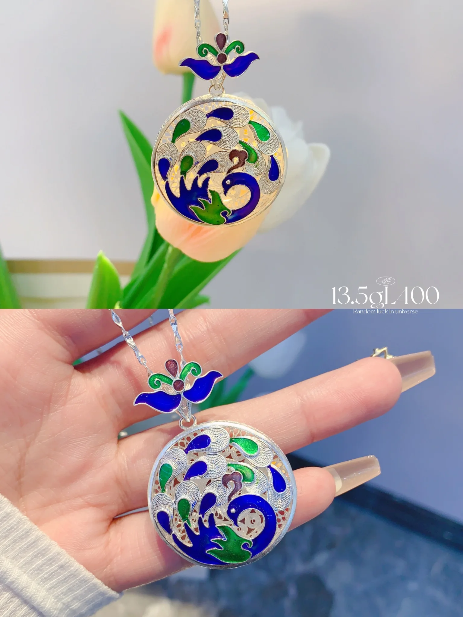 Sterling S999 Silver Pendant for Women Cloisonne Style Handcrafted Flower and Peacock Fine Jewelry Authentic Beauty Collectibles
Sterling S999 Silver Pendant for Women Cloisonne Style Handcrafted Flower and Peacock Fine Jewelry Authentic Beauty Collectibles