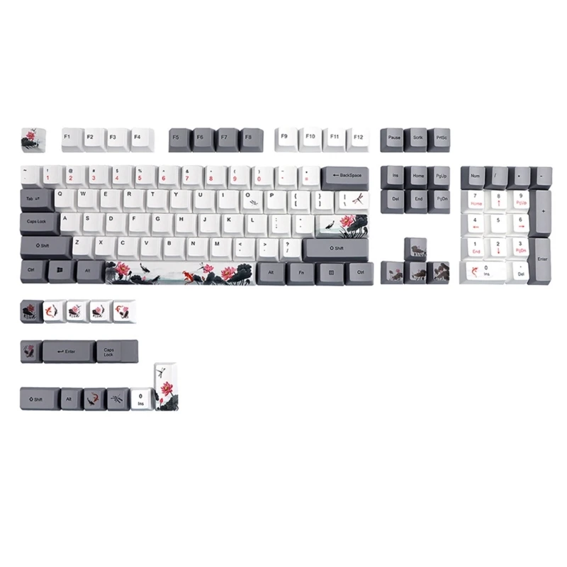 118 шт. PBT колпачки OEM-профиль Nobori Carp Theme для механической клавиатуры