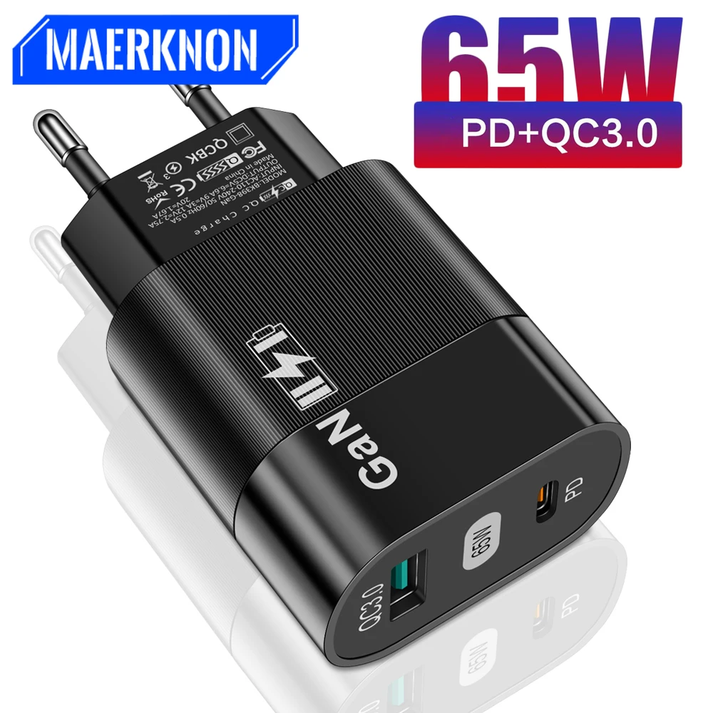 65W USB Type C Charger Fast Charging GaN PD Charger Wall Mobile Phone Adapter Quick Charge 3.0 For Samsung Xiaomi iPhone Charger 
65W USB Type C Charger Fast Charging GaN PD Charger Wall Mobile Phone Adapter Quick Charge 3.0 For Samsung Xiaomi iPhone Charger