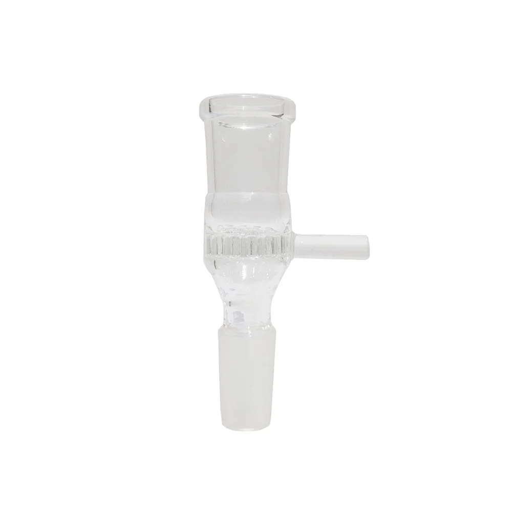 14mm Male To 18mm Female Joint Glass Adapter Bowl Attachment with 20pcs Holes Glass Filter Screen and Handle
14mm Male To 18mm Female Joint Glass Adapter Bowl Attachment with 20pcs Holes Glass Filter Screen and Handle
