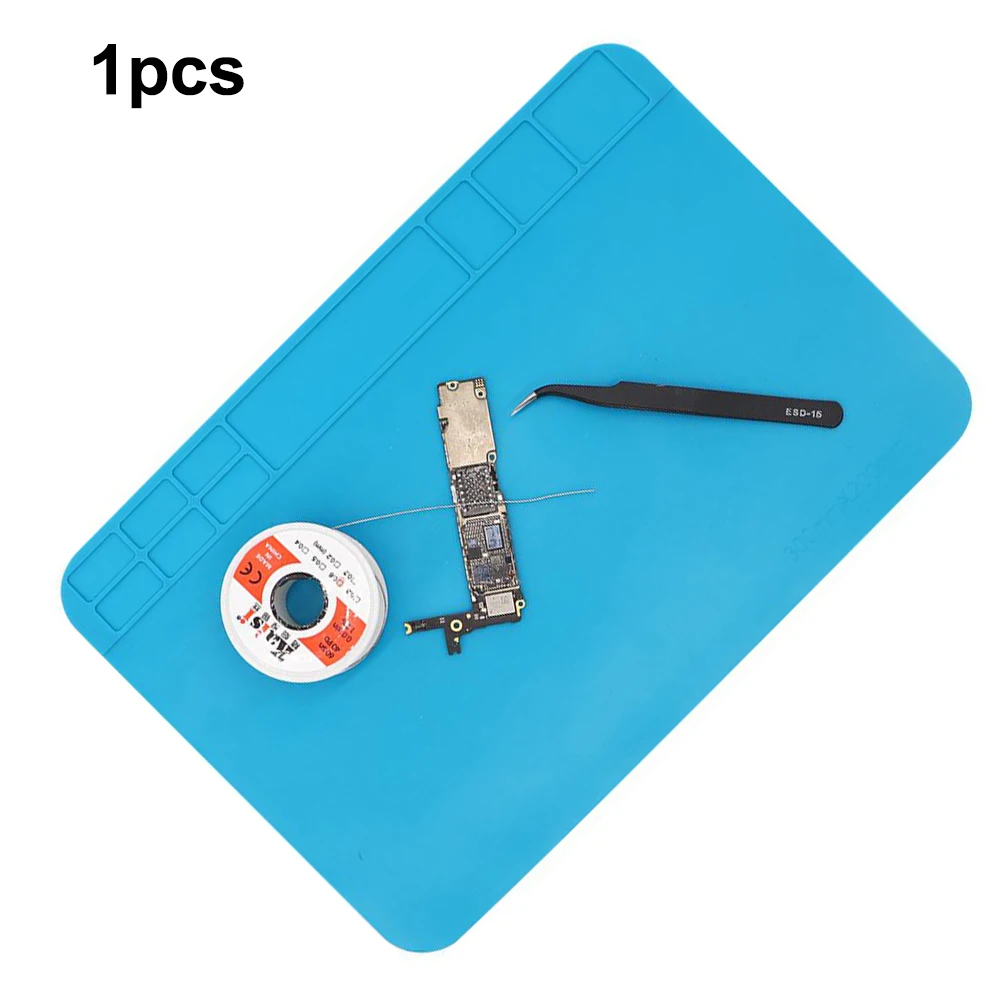 Heat Insulation Soldering Mat Anti-Static Heat Insulation Silicone Soldering Repair Mat Phone PC Work Desk Pad Repair Tool Kit
Heat Insulation Soldering Mat Anti-Static Heat Insulation Silicone Soldering Repair Mat Phone PC Work Desk Pad Repair Tool Kit