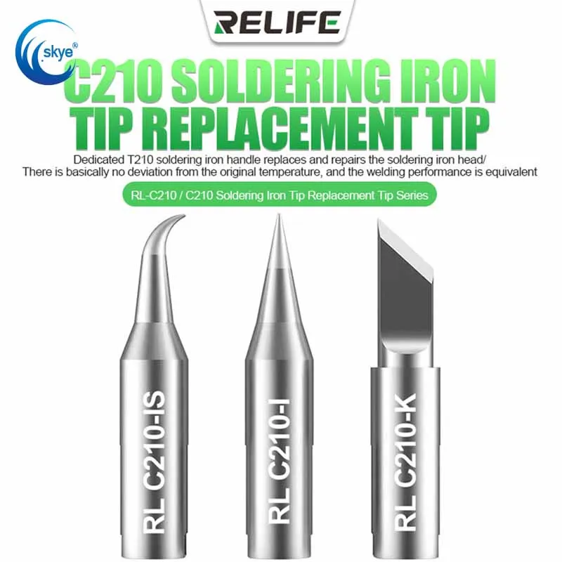 New RELIFE RL-C210 Universal C210 Soldering Iron Tip Replacement Tip,No Need To Solder,Easy Installation Repair Tools
New RELIFE RL-C210 Universal C210 Soldering Iron Tip Replacement Tip,No Need To Solder,Easy Installation Repair Tools