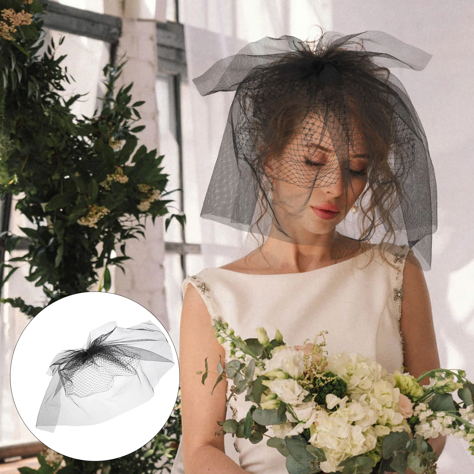 Veil Wedding Bridal Veils Black Short Gothic Lace Mesh Headdress Comb Headpiece Bachelorette Party Bride Costume Hair Cathedral
Veil Wedding Bridal Veils Black Short Gothic Lace Mesh Headdress Comb Headpiece Bachelorette Party Bride Costume Hair Cathedral
