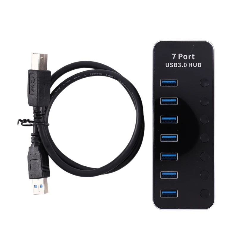 Концентратор Usb 3,0 с питанием от 7 портов Usb-удлинитель алюминиевый Разделитель с отдельными переключателями ВКЛ/ВЫКЛ (7 портов)
Концентратор Usb 3,0 с питанием от 7 портов Usb-удлинитель алюминиевый Разделитель с отдельными переключателями ВКЛ/ВЫКЛ (7 портов)