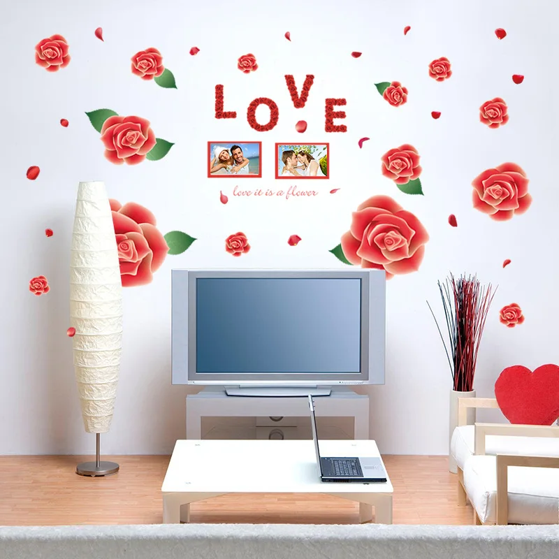 new SK9042 red rose photo frame wall sticker bedroom living room decoration wallpaper pvc removable 
new SK9042 red rose photo frame wall sticker bedroom living room decoration wallpaper pvc removable