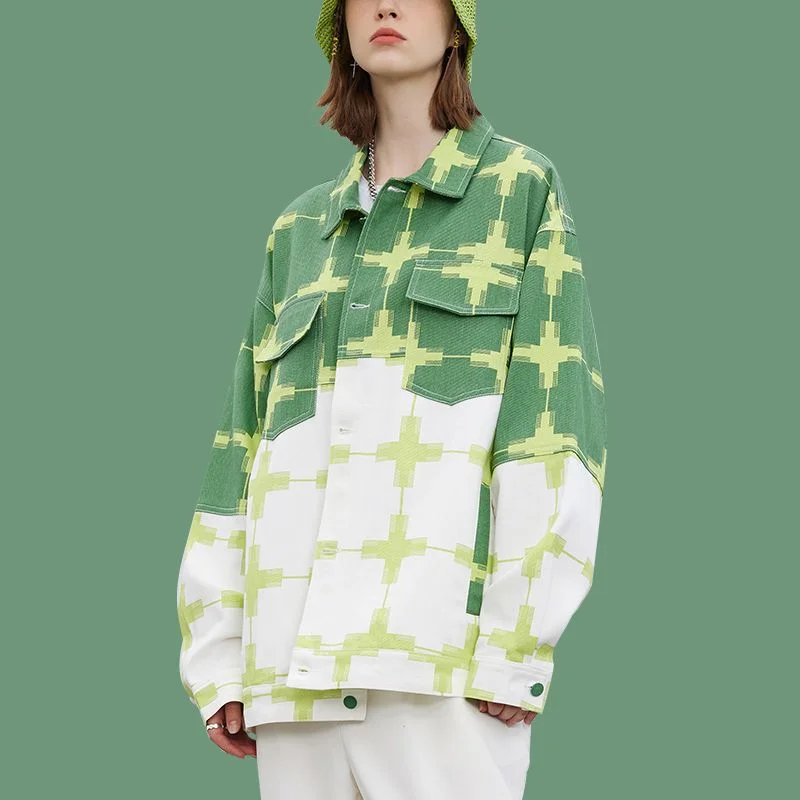 Hikigawa Весенняя Повседневная Женская куртка контрастных цветов с длинным рукавом шикарные модные топы винтажные женские с отложным воротником Женская одежда 
Hikigawa Весенняя Повседневная Женская куртка контрастных цветов с длинным рукавом шикарные модные топы винтажные женские с отложным воротником Женская одежда