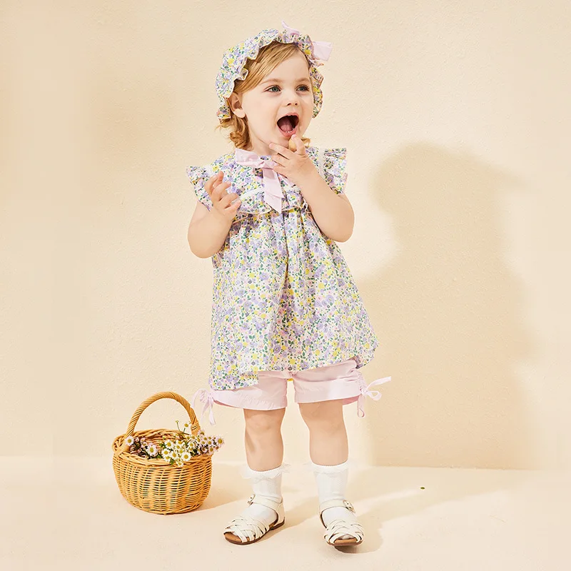 2023 Summer Children's Clothes Sweet Floral Bump Color Girl Suit Pure Cotton Comfortable Cute Girl Baby Clothes Top Pants Hat
2023 Summer Children's Clothes Sweet Floral Bump Color Girl Suit Pure Cotton Comfortable Cute Girl Baby Clothes Top Pants Hat