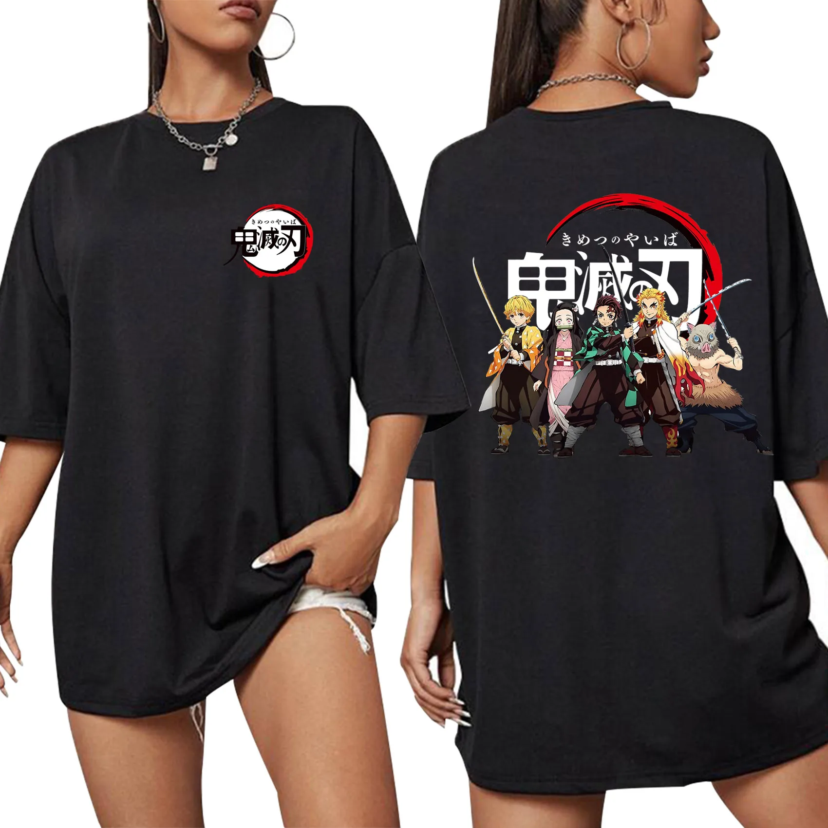 Женская футболка с коротким рукавом и принтом «рассекающий демонов»
Женская футболка с коротким рукавом и принтом «рассекающий демонов»