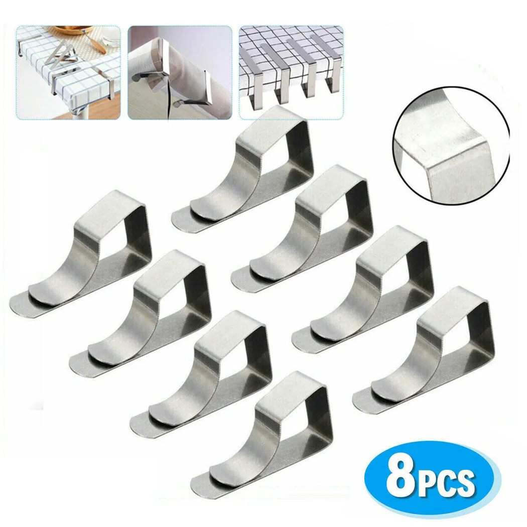 8 Pcs Tablecloth Clamps Fixed Clip Stainless Steel Tablecloth Clips Clamps Holder Home Textile Wedding Decorations
8 Pcs Tablecloth Clamps Fixed Clip Stainless Steel Tablecloth Clips Clamps Holder Home Textile Wedding Decorations