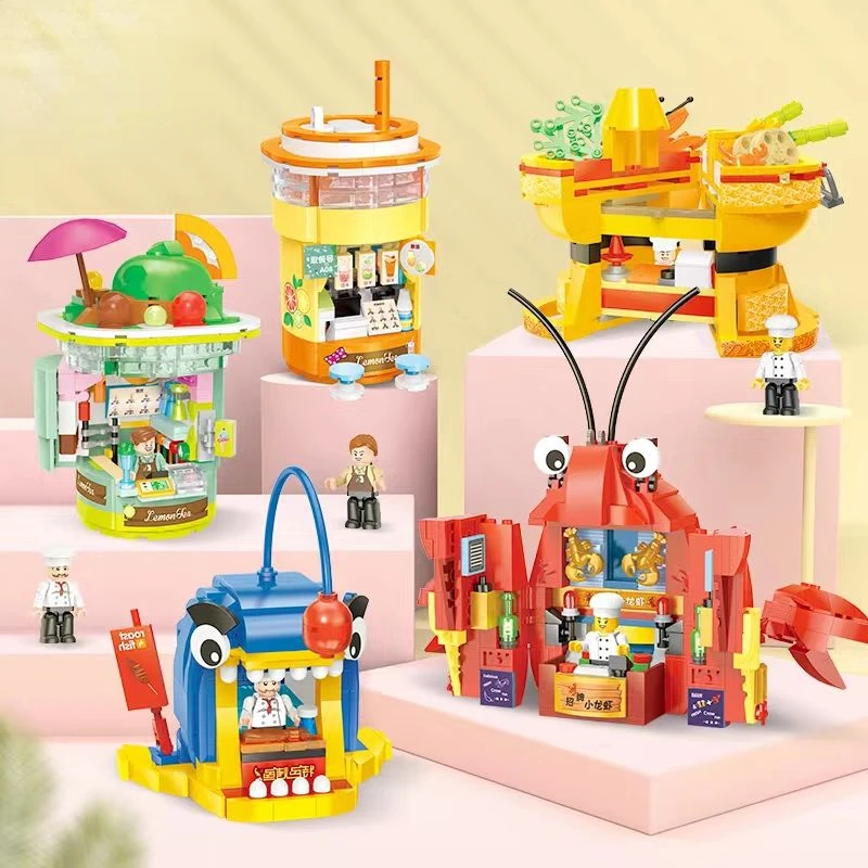 Compatible with Milk Tea Shop Hot Pot Crayfish Shop Assembled Street View Building Blocks Ornaments Toys Girls' Birthday Gifts
Compatible with Milk Tea Shop Hot Pot Crayfish Shop Assembled Street View Building Blocks Ornaments Toys Girls' Birthday Gifts