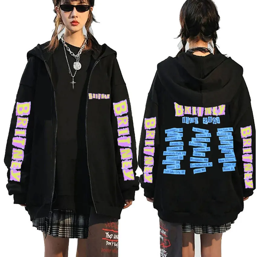Britney Spears The Britney Tour 2001 Graphic Zipper Hoodie Unisex Girl Oversized Sweatshirts Men Women Fashion y2k Zip Up Jacket
Britney Spears The Britney Tour 2001 Graphic Zipper Hoodie Unisex Girl Oversized Sweatshirts Men Women Fashion y2k Zip Up Jacket