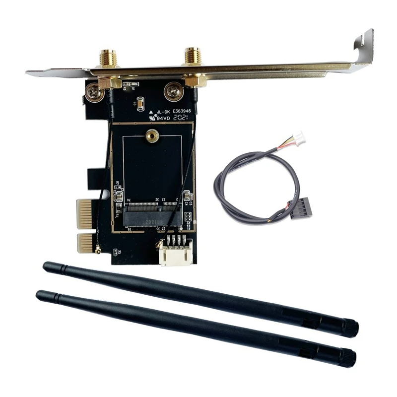 PCIE Wi-Fi адаптер для беспроводной сетевой карты M2 NGFF преобразователь Bluetooth для настольного ПК Wi-Fi 8260 8265NGW AX200 9260 7265
PCIE Wi-Fi адаптер для беспроводной сетевой карты M2 NGFF преобразователь Bluetooth для настольного ПК Wi-Fi 8260 8265NGW AX200 9260 7265