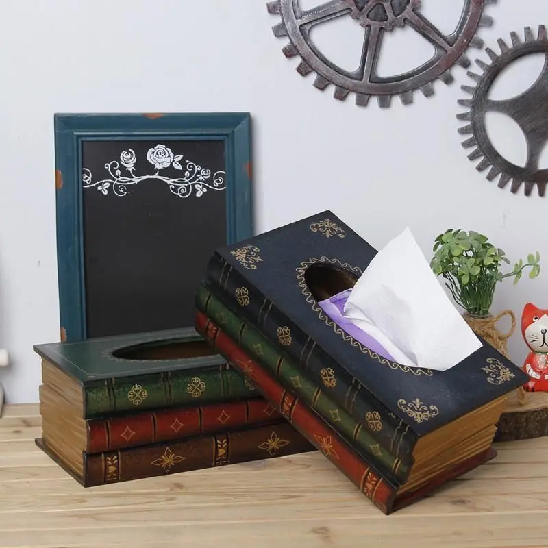 New Vintage Book-shaped Wooden Paper Towel Box Cover Napkin Rack Box Tissue Box
New Vintage Book-shaped Wooden Paper Towel Box Cover Napkin Rack Box Tissue Box